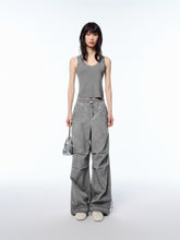 Women's Textured Pleated High-Waist Wide-Leg Pants